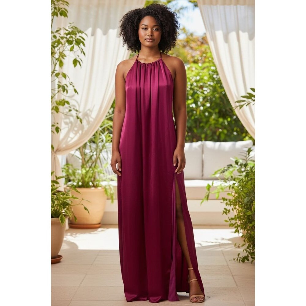 KATIE MAY Los Angeles Pink Peacock Long Dress XL